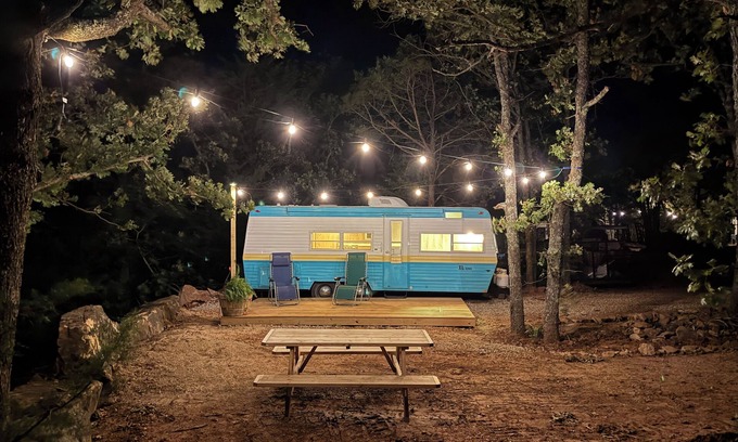 Osage County House | Vintage Camping at Keystone Lake: Boat Rental, Hiking, Campfire, Serene Outdoors