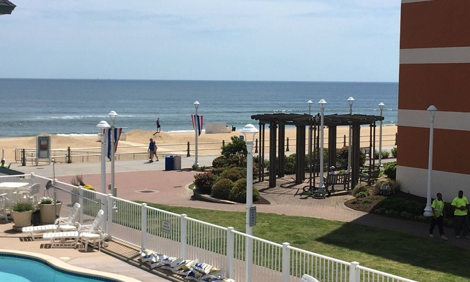 Northeast Virginia Beach Apartment | Virginia Beach Oceanfront/Boardwalk, Beach, Pool & Balcony