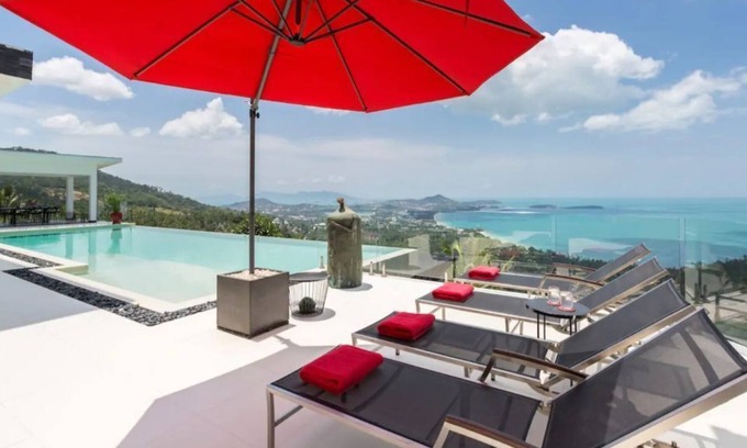 Chaweng City Center Villa | Vista Azul 5BR panoramic sea view Chaweng