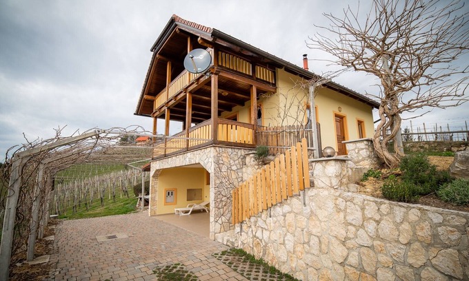 Bostanj House | Vivid Hillside Country House with Hot-Tub and Sauna - Two Bedroom Country House