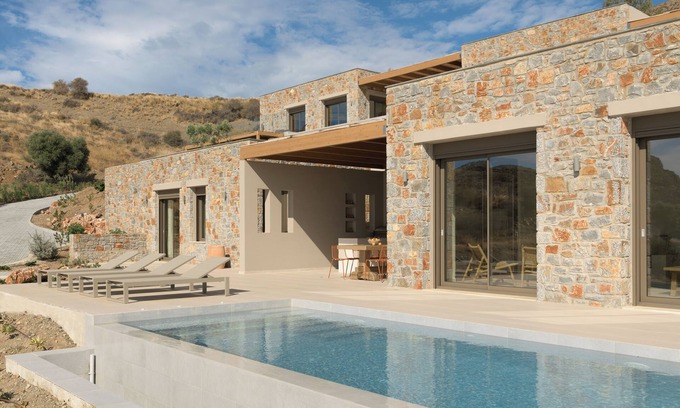 Lentas Villa | Votsalo Villa, with Pool, SeaViews, close to beach