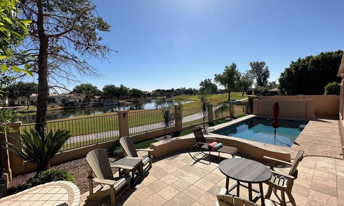 Ocotillo House | Water/Golf Course Backyard | Heated Pool Included in Price | Modern 3 bedroom