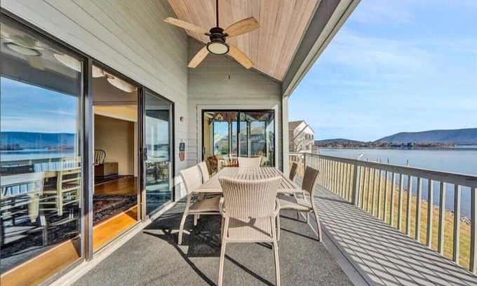 North Shore House | Water Views EVERYWHERE! Waterfront-Pools-Tennis-Beach-Dock!