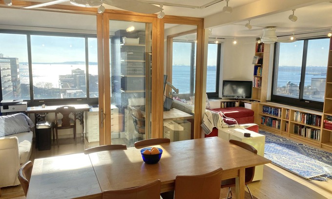 Battery Park City Apartment | Water views in two directions
