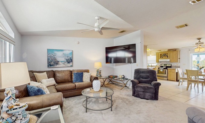 Charlotte Park House | Waterfront getaway with private pool, dock, and washer & dryer