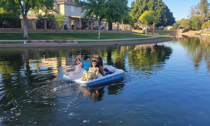 Dobson Ranch House | Waterfront Home with No Stairs. Private Dock, Boat & Fireplace. Book Instantly!