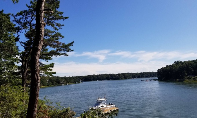 New Seabury House | Waterfront with Dock and heated Pool in New Seabury area