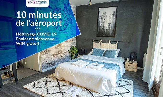 Moussy-le-Vieux Apartment | ❤️Welcome gifts ⭐️Disinfection ⭐️ 24/24 ⭐️ Free Internet