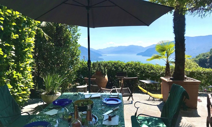 Brissago House | Well-kept vacation home with large garden terrace and wonderful lake view