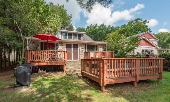 Blakeslee House | Willow Point: Lakefront, Dogs Welcome, Hot Tub, Private Dock, Lake Views!