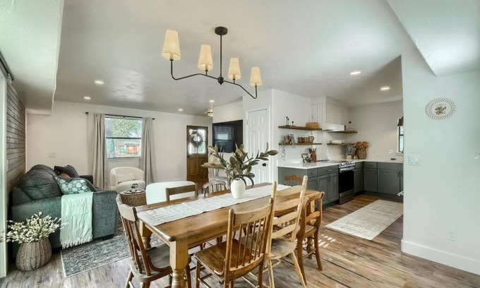 Johnson City House | Wine Country Getaway for 12 with Biergarten, Fire Pit