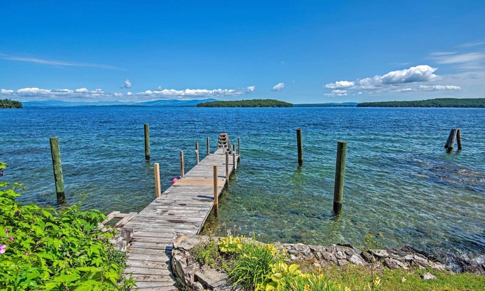 West Alton House | Winnipesaukee Lakefront Home with Dock & Views!