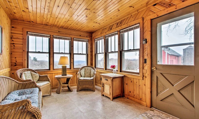 Merrimac Cottage | Wisconsin River Valley Farmhouse: Fire Pit & View