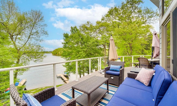 Almelund House | Wisconsin Vacation Rental with Fire Pit on Long Lake