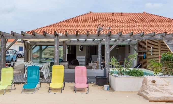 Vieux-Boucau-les-Bains House | Wonderful villa for 8 guests with WIFI, private pool, TV and patio