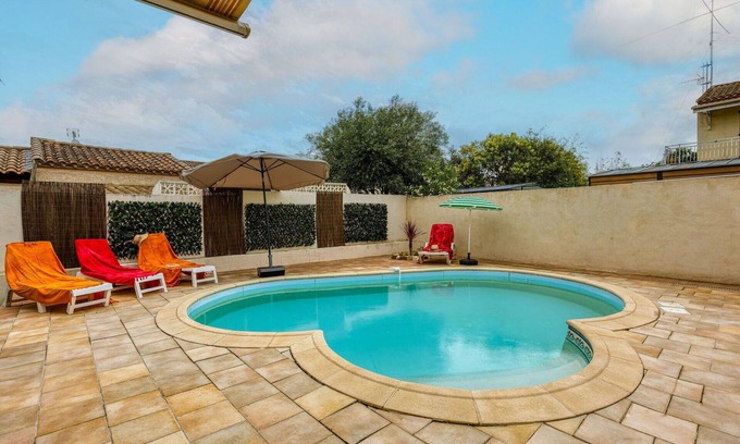 Sauvian House | Wonderful villa for 6 guests with private pool, A/C, WIFI, TV, terrace and parking