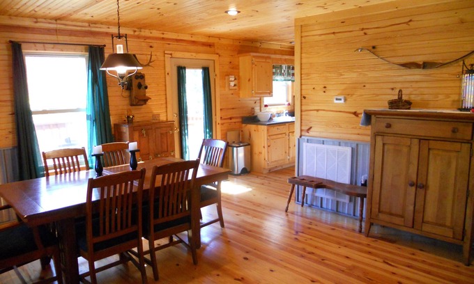Leitchfield Cabin | Woodland secluded cabin on 7 acres, with private dock and kayaks