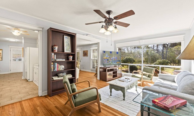 Fayetteville House | Woodland Wonderland, Downtown, Spacious, Brick Rancher