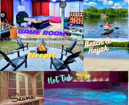 Blakeslee Ski Chalet | Zen Spa Oasis Retreat Sauna/Hotub/Firepit/Fun/Gameroom
