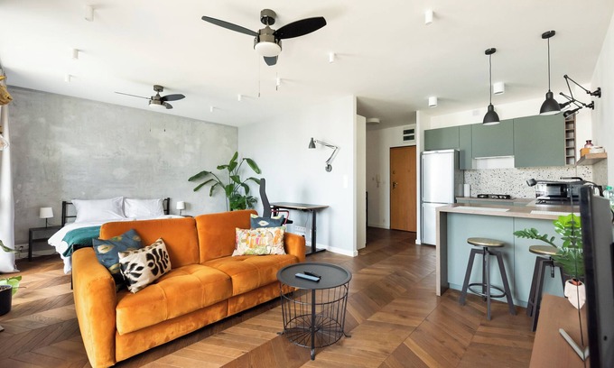 Targowek Apartment | Zielone Zacisze Retro Studio