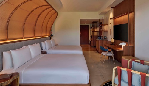 Room, 2 Queen Beds, Air conditioning, Garden View