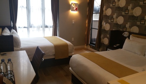 Double Room, 2 Double Beds, Balcony, City View