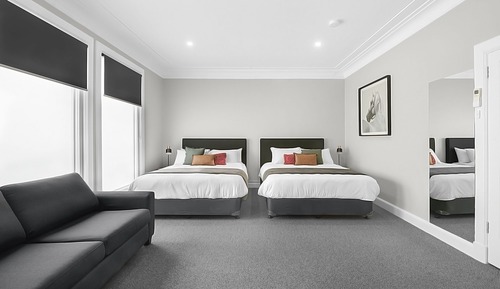 Family Room, Shared Bathroom