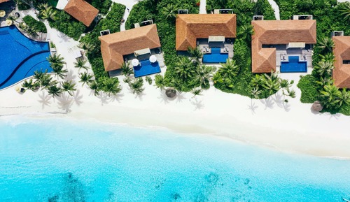 Two bedroom beach sunset villa with private pool  & free access to VIP seaplane lounge on arrival