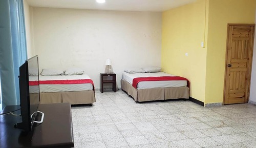 Basic Double Room, 2 Queen Beds, Ensuite, Courtyard Area