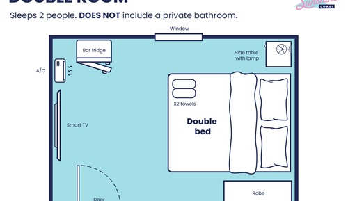 Double Room Shared Bathroom