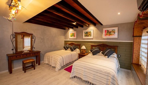 Superior Double Room, 2 Double Beds, Private Bathroom, Garden View