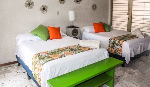 Superior Quadruple Room, 2 Double Beds, Refrigerator & Microwave, Garden Area