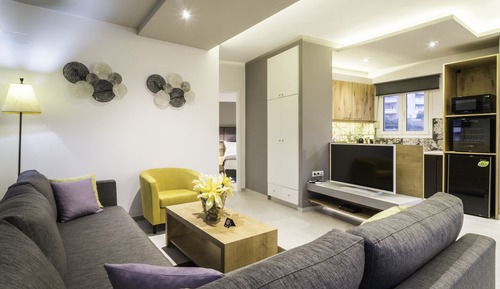 Deluxe Suite, 1 Queen Bed with Sofa bed, Kitchen