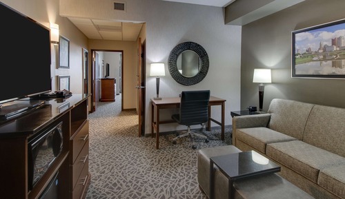 Suite, 1 King Bed with Sofa bed, Refrigerator & Microwave (2 Rooms, Hearing Accessible)