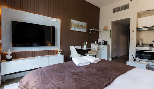 Luxury Studio, 1 King Bed with Sofa bed, Canal View