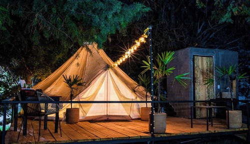 Deluxe Tent, 1 Queen Bed, Garden View