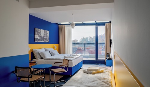 Panoramic Room, Multiple Beds, Patio, City View