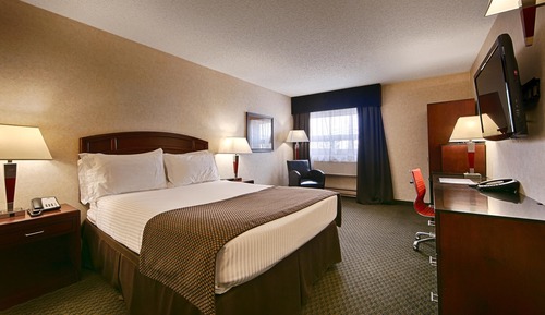 Standard Room, 1 King Bed, Non Smoking, Refrigerator & Microwave (Walk-in Shower)
