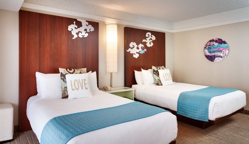 Standard Double Room, 2 Double Beds, Pool View