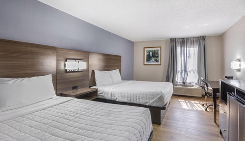 Standard Room, 2 Double Beds, Non Smoking, Refrigerator & Microwave