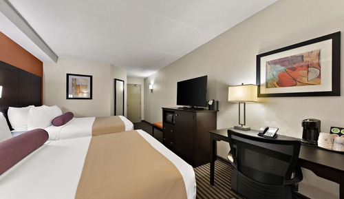 Standard Room, 2 Queen Beds, Non Smoking, Refrigerator & Microwave