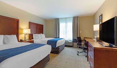 Efficiency, Room, 2 Double Beds, Non Smoking, Kitchenette