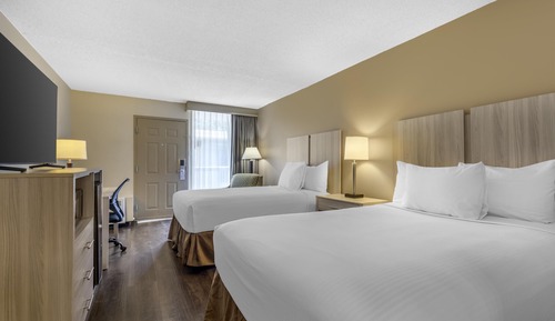 Standard Room, 2 Double Beds, Non Smoking, Refrigerator & Microwave