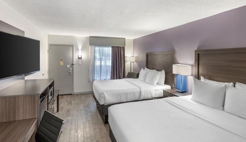 Standard Room, 2 Queen Beds, Non Smoking, Refrigerator & Microwave