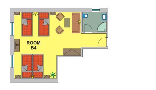 Quadruple Room with Mountain View