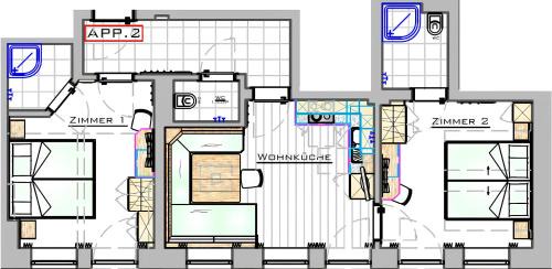Two-Bedroom Apartment with 2 Bathrooms 
