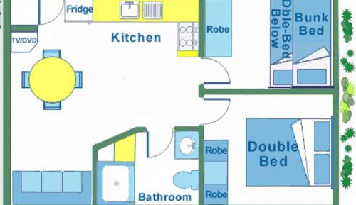 Deluxe Two-Bedroom 2 Couples Cabin