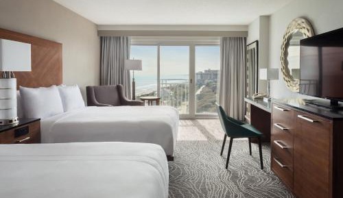 Queen Room with Two Queen Beds and Partial Ocean View