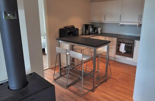 Flekkefjord Apartment | Holiday apartment "Arne", Hidra Island near Flekkefjord, Kirkehamn/Kirkehavn, Norway-Vestagder, Southern Norway, well equipped, 6 persons, 3 bedrooms, 1 bathroom, internet, 80 m² panoramic terrace with magnificent view over the archipelago and t.