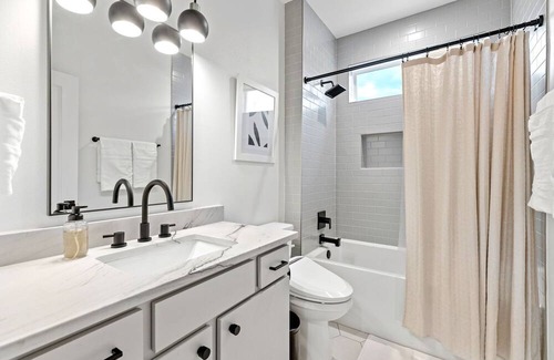 Chestnut House | Austin Dream Home with hot tub, heated or chilled pool, and putting green